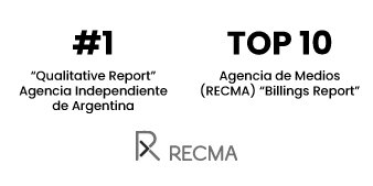 top 1 en qualitative report recma y tiop 10 de agencias de medios